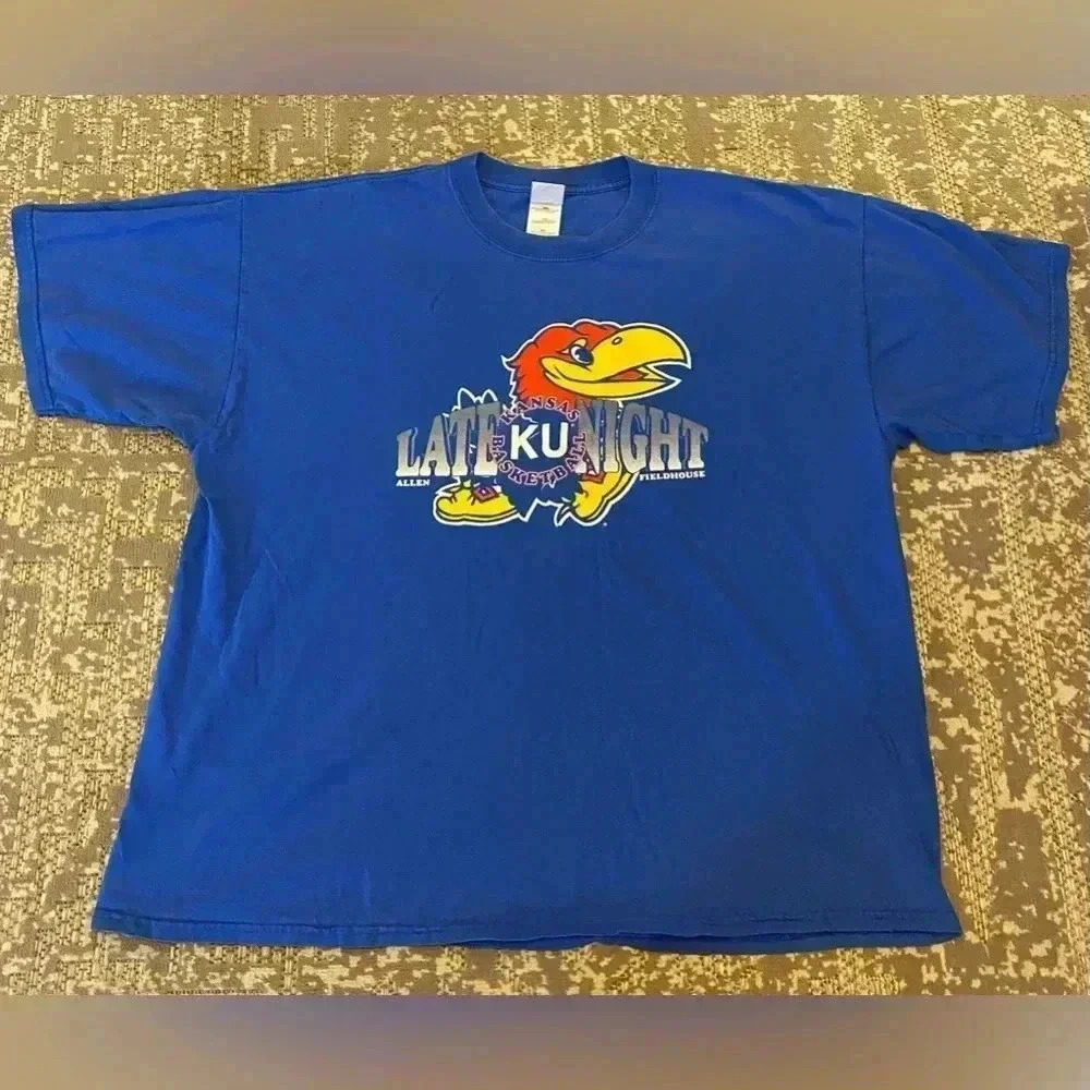 Kansas Jayhawks 2004 Late Night Short sleeve Men’s size 2XL color Blue